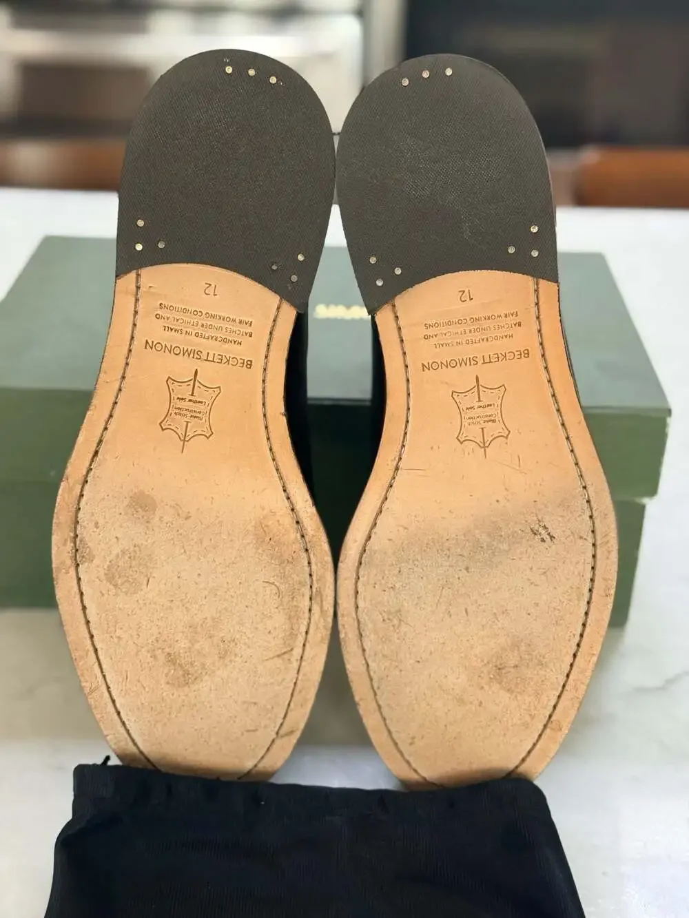 Beckett Simonon Maisen Brown Leather Chelsea Boots 12